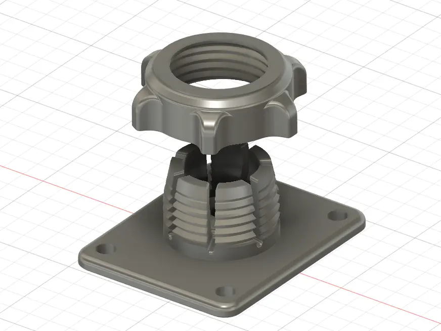 17mm Ball Mount Adapter Socket, AMPS 30x38mm by chronicity