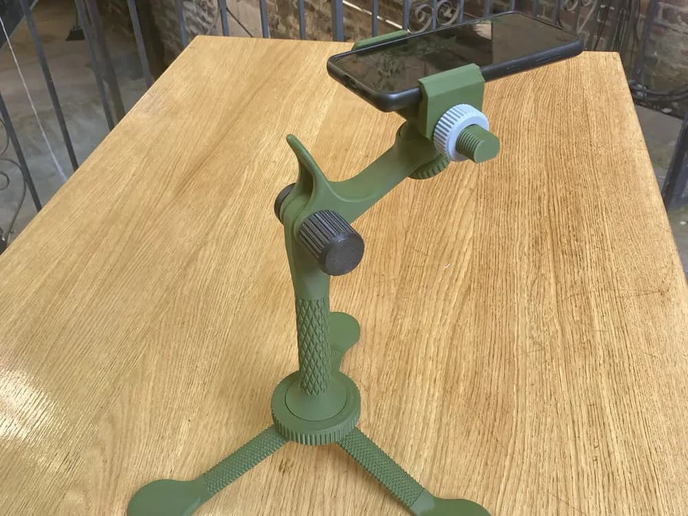 Adjustable Phone Stand Tripod, Desk or Photography by COMRADE_ZACH