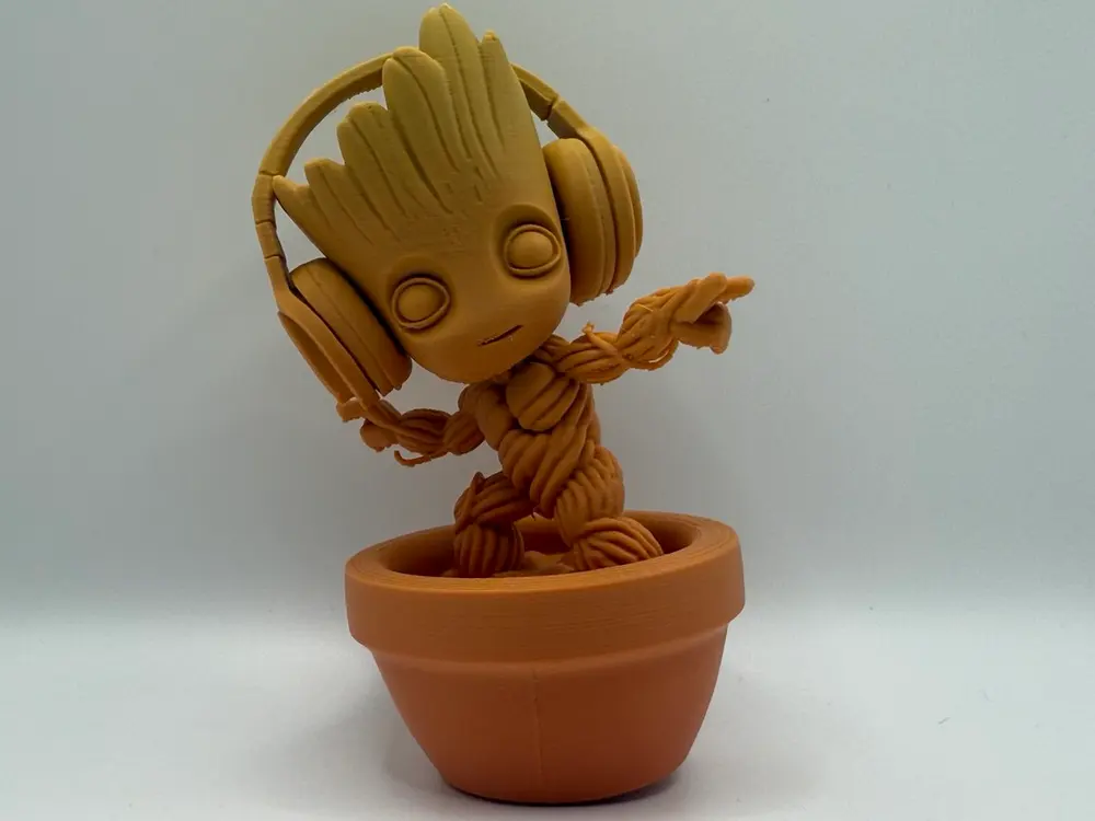 Adorable Baby Groot Figure with Headphones by Mysstra3Dart
