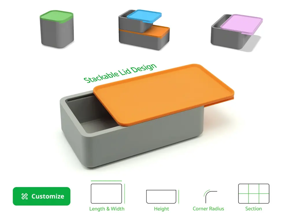 Box with Sliding Lid by Kong 3D