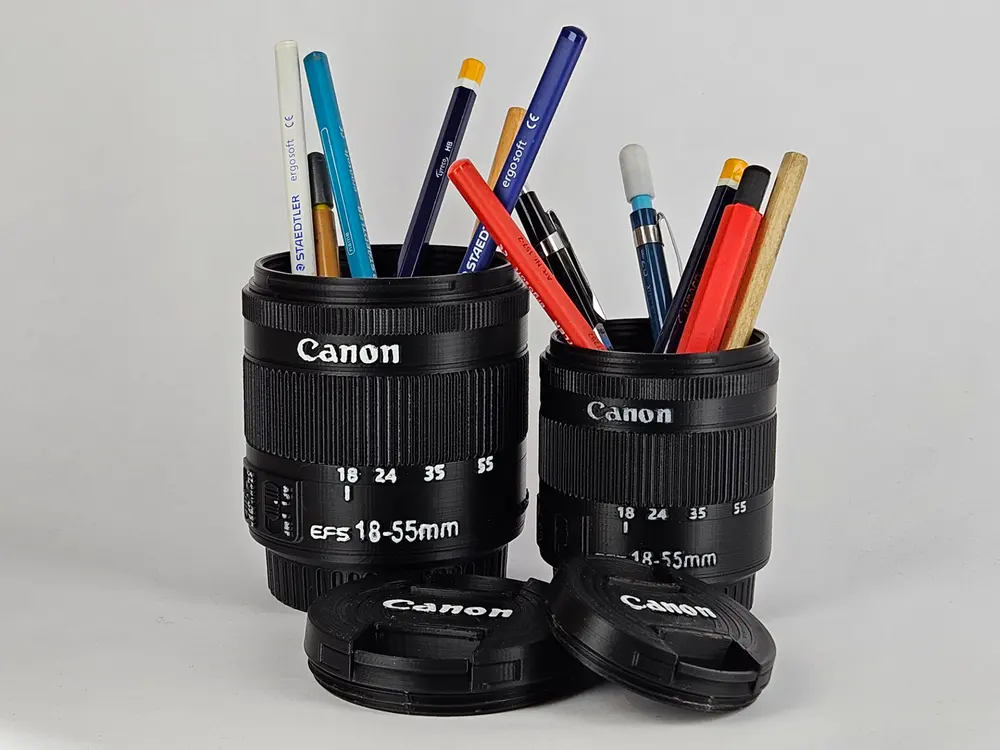Canon Lens Container and Pen Holder by 3D Senju