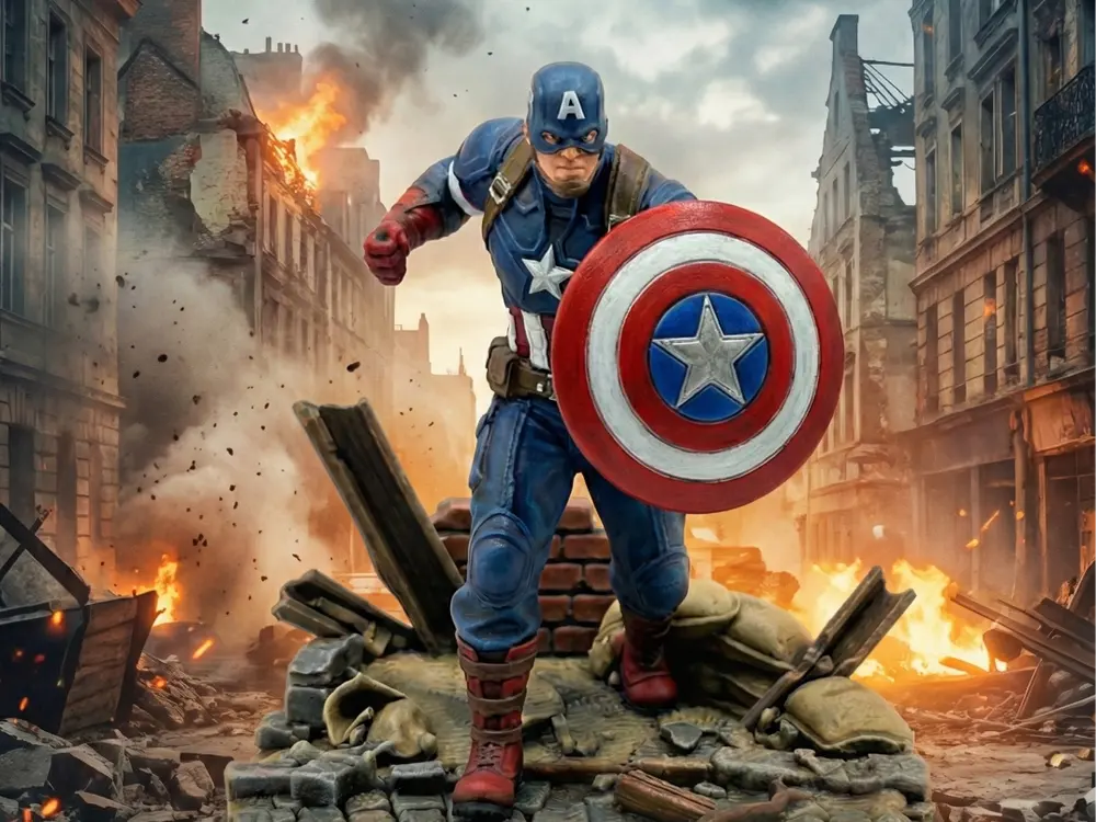 Captain America: First Avenger Wwii Diorama by TheMiniSmith3D