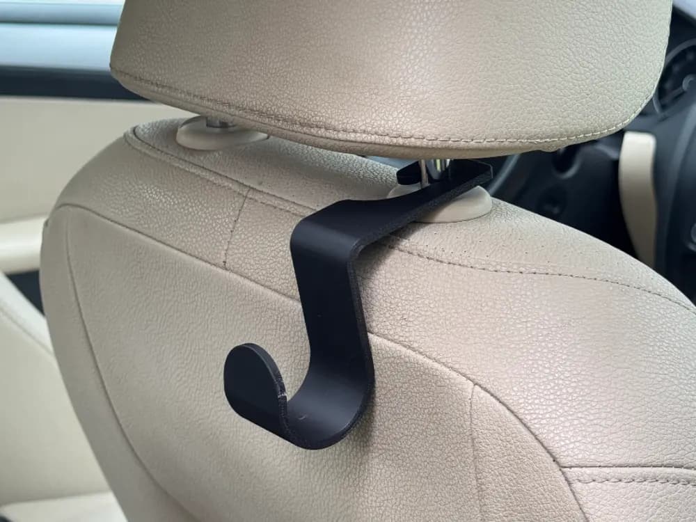 Car Headrest Hook by hirt.3dprint
