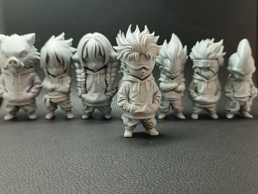 Chibi Anime Hood Figure by drakeforge3d