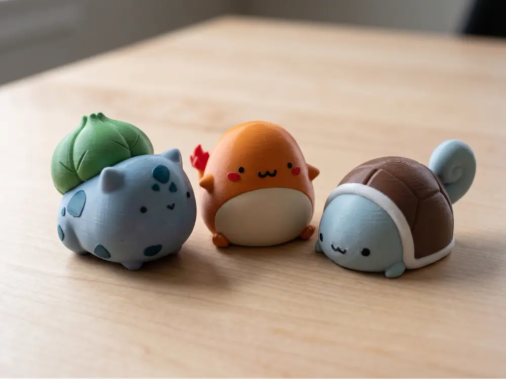 Chubby Bulbasaur Squirtle Charmander Pokemon Toys by faffi