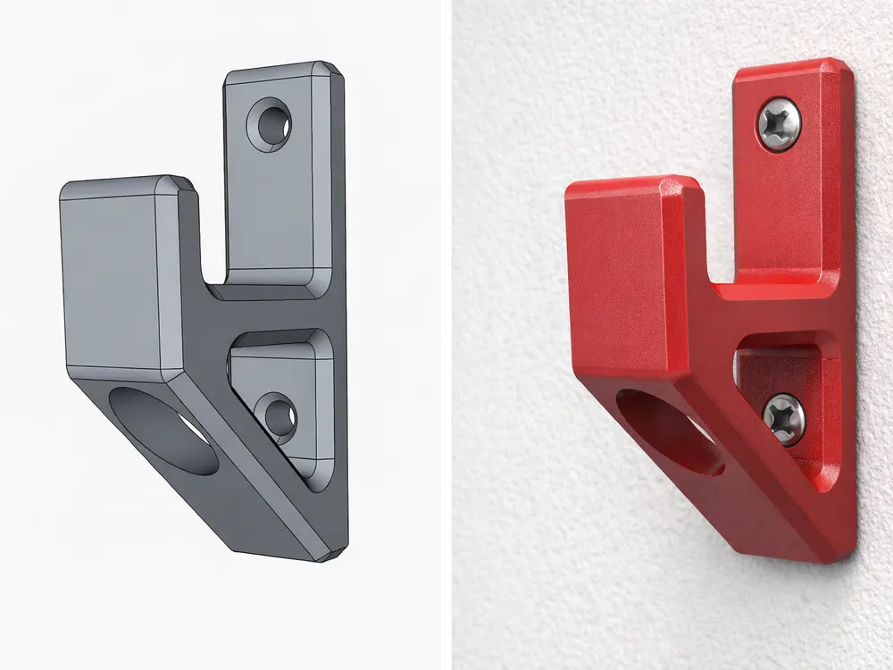 Compact Heavy-Duty Wall Hook by FITBODYdotcom