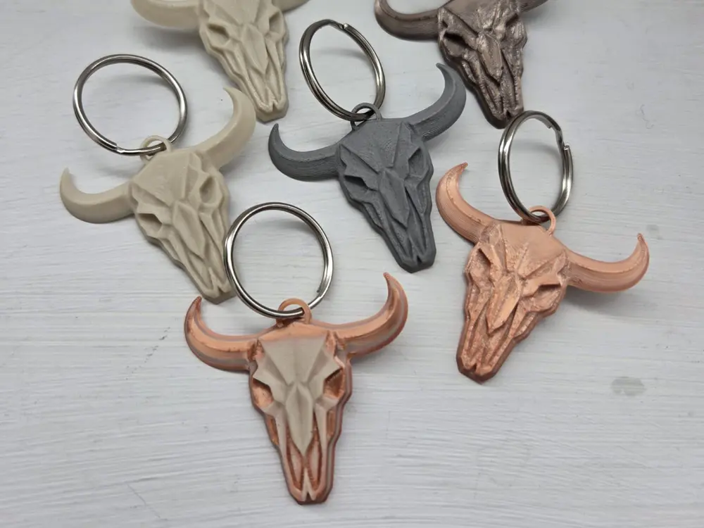 Cow Skull Key Ring by Benpem6