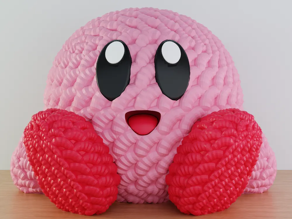 Crochet-effect Kirby by NaraaPrints