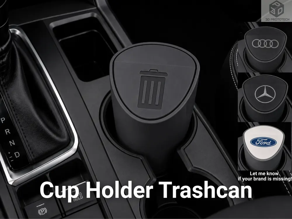 Cup Holder Trashcan by 3DPrototech