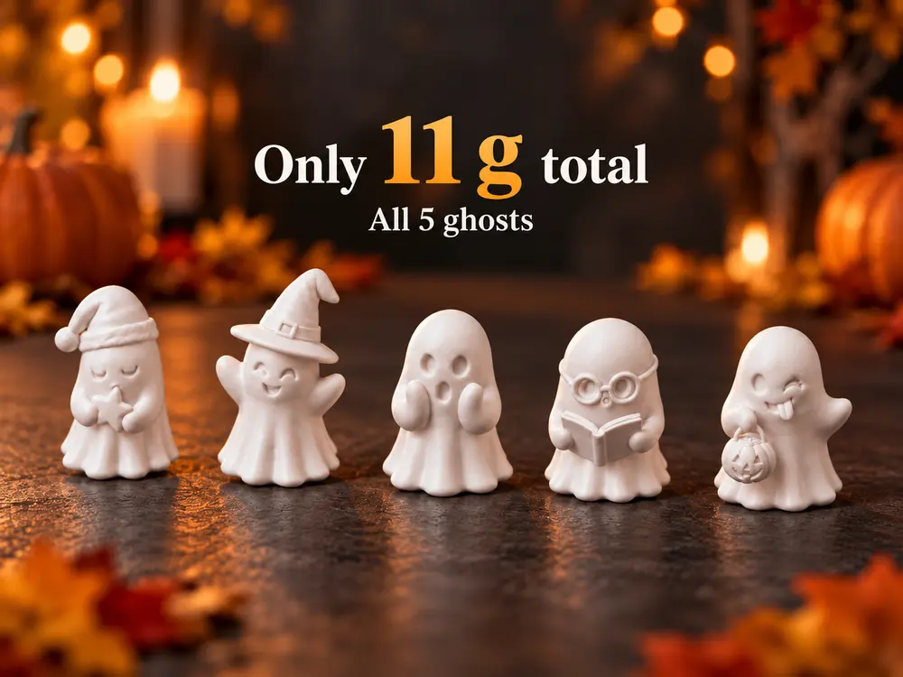 Cute Halloween Ghosts (Set of 5) by Printmania