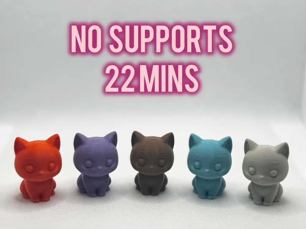Cute Mini Cat (Kitten) by 3dPrintInPlace