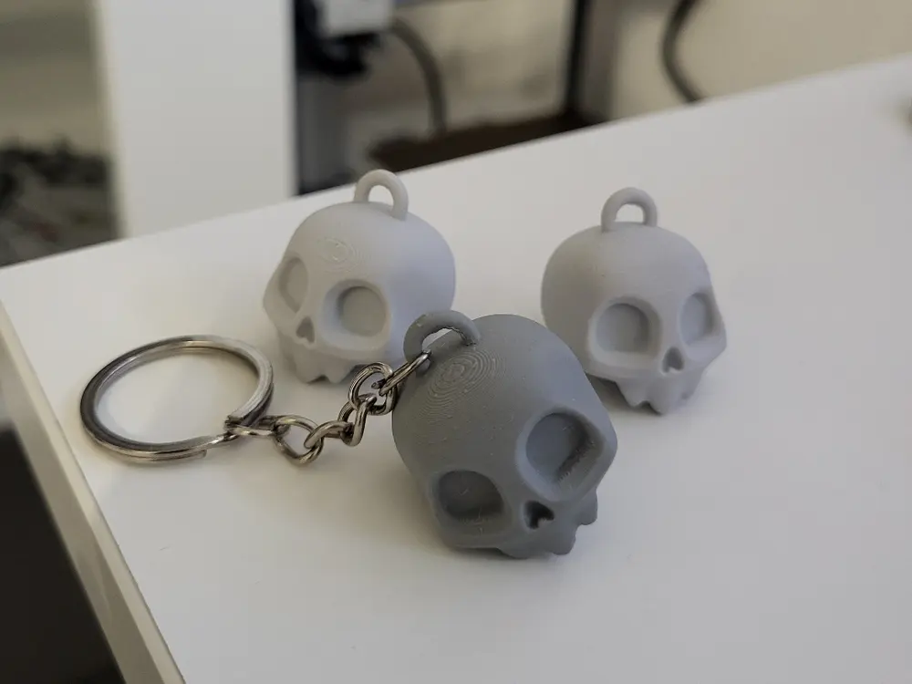 Cute Skull Keychain by Mango3D