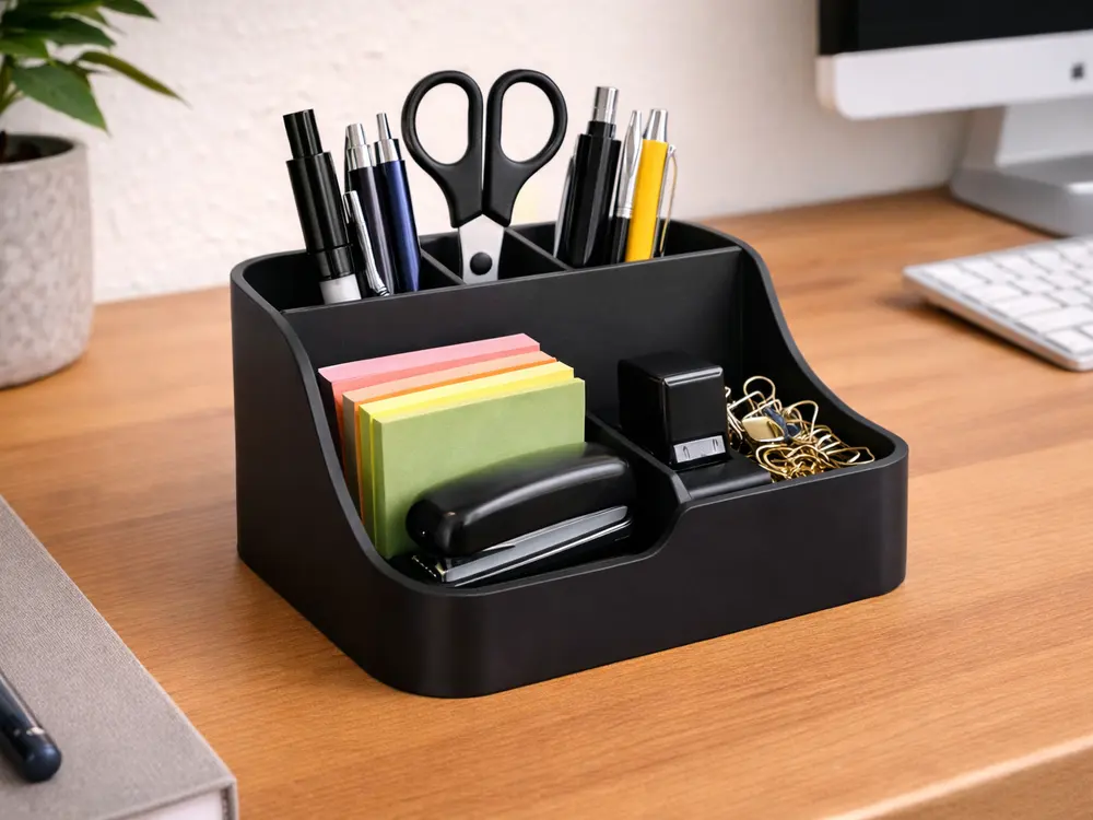 Desk Organizer with Pen Holder & Tray by TriFusion