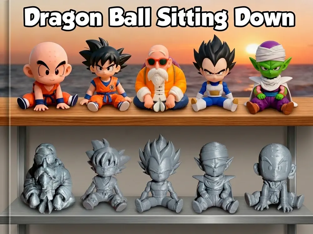 Dragon Ball Sitting Characters by LORENA