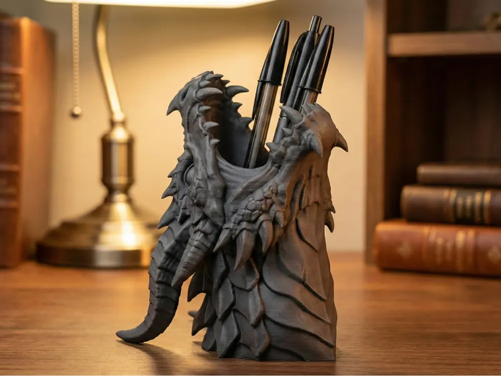 Dragon Head Pen Holder by Dommivat