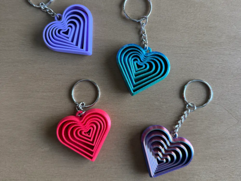 Fidget Heart Keychain by FreshPrintsBA