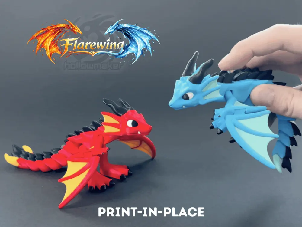 Flarewing - Flappy Print-In-Place Dragon by hollowmaker