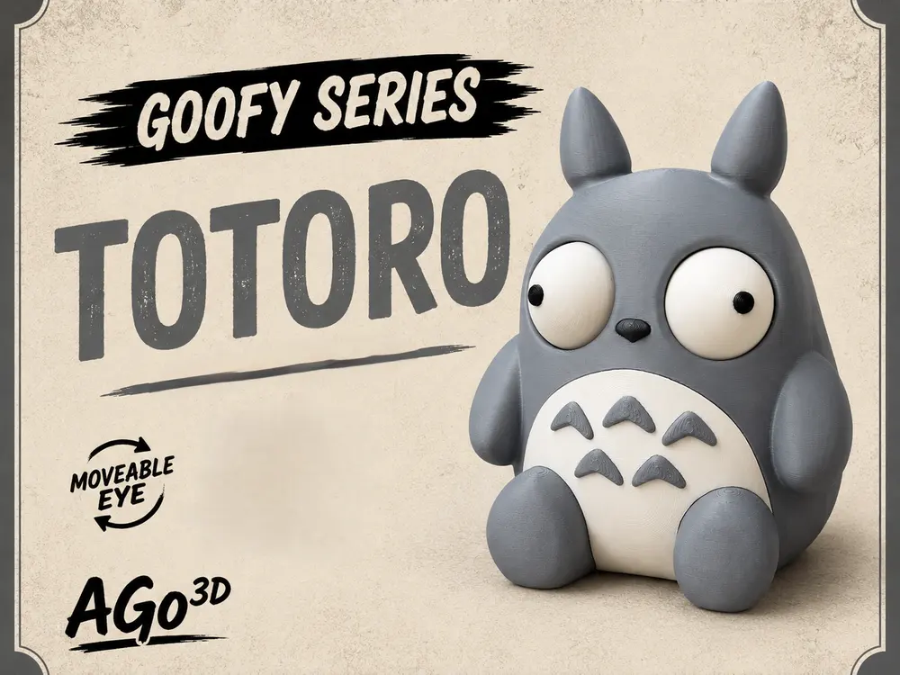 Googly-Eyed Totoro Figure by AGo3D