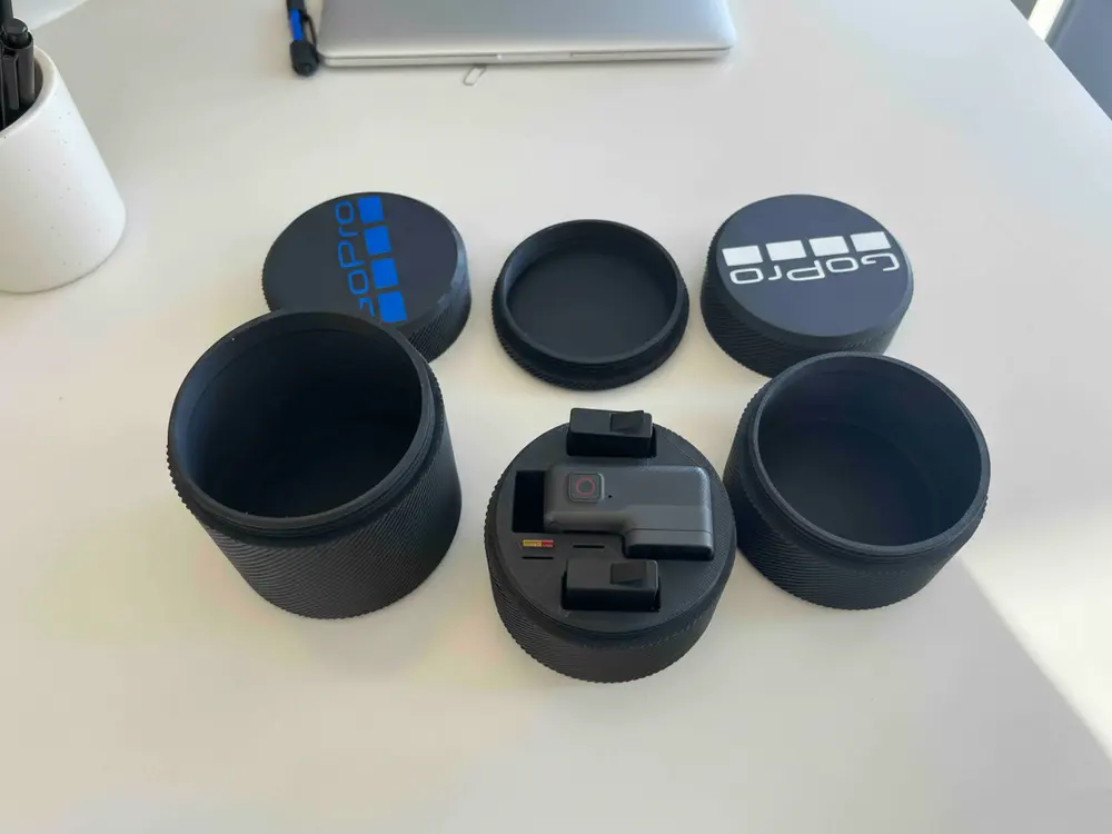 GoPro Case, Battery and MicroSD Cards Box by Gettone