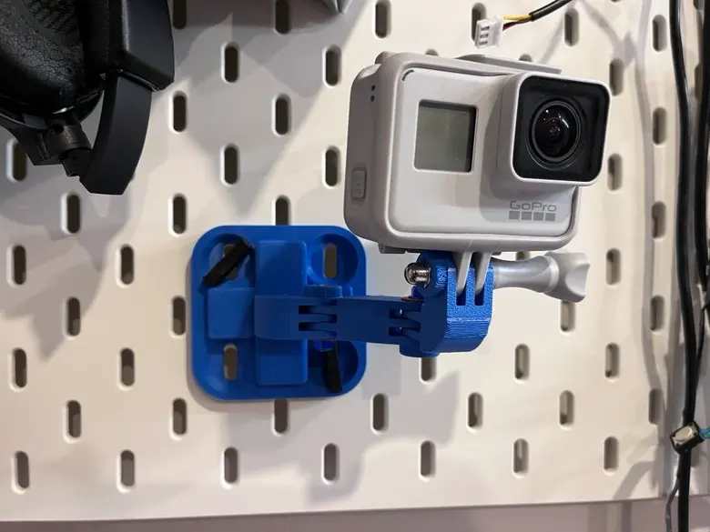 GoPro IKEA Skadis Magnetic Swivel Mount by PbStuffCo