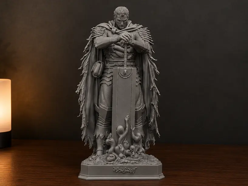Guts - Berserk 3D Printable Figure by Hex Studio