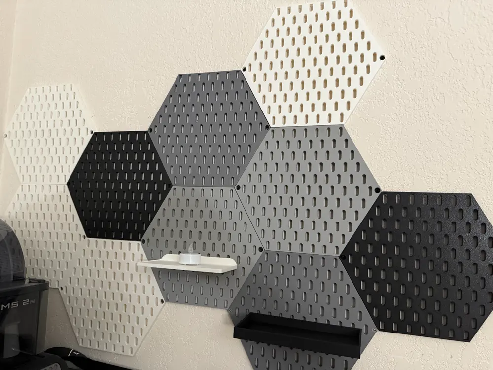 Hexagonal Pegboard Panel by Azntek