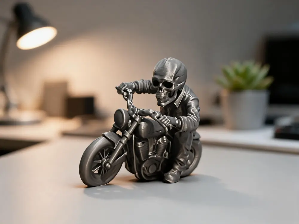 Ledge SkulZ - Motorcyle Riding Skull by ShapeShift 3D Creations