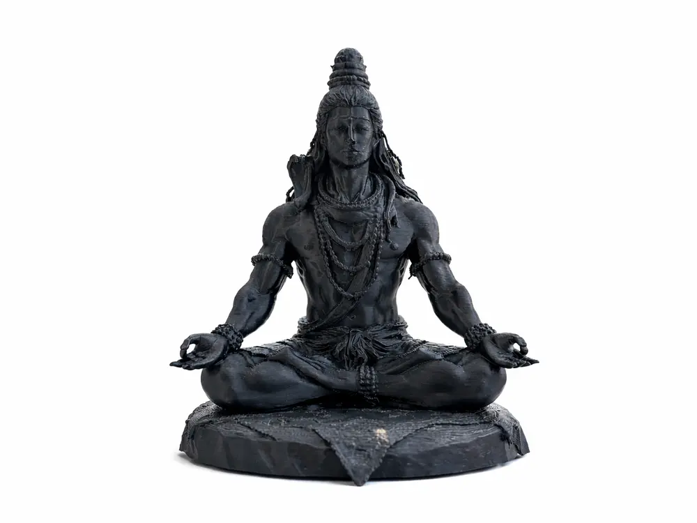 Mahadev Shiva Meditation Pose Statue by SRDigiart