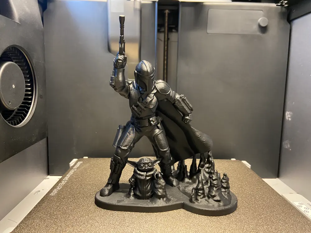 Mandalorian and Grogu Figurine by Encrust3d