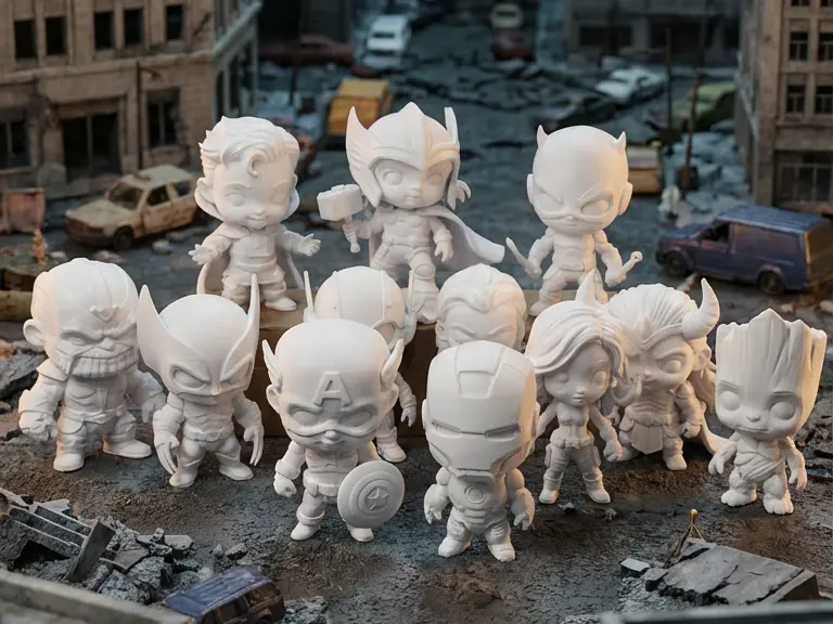 Marvel Chibi Set by 3DPrintsForYou