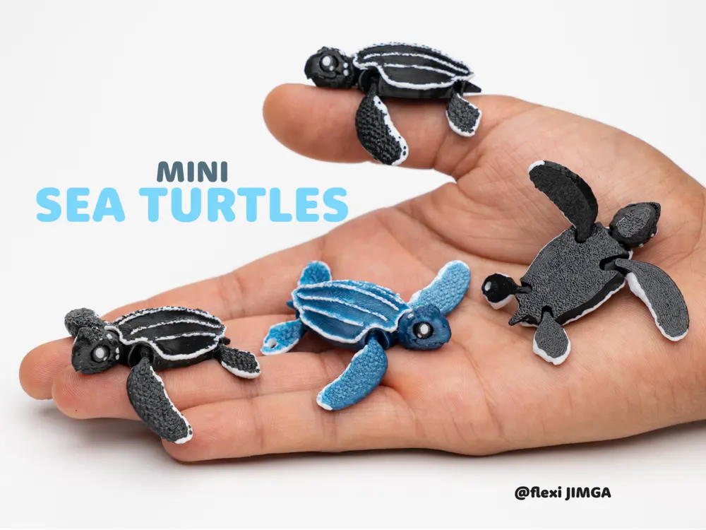 Mini Flexi Turtle Keychain by Flexi JIMGA