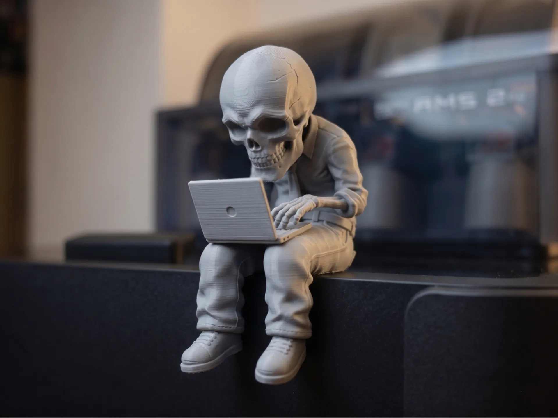 Office Skeleton Ledge Sitter