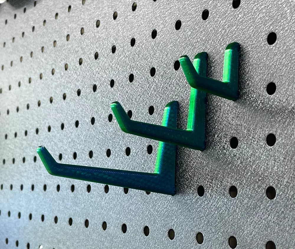 Peg Hooks for Metal/Steel Pegboards by KYZ Design
