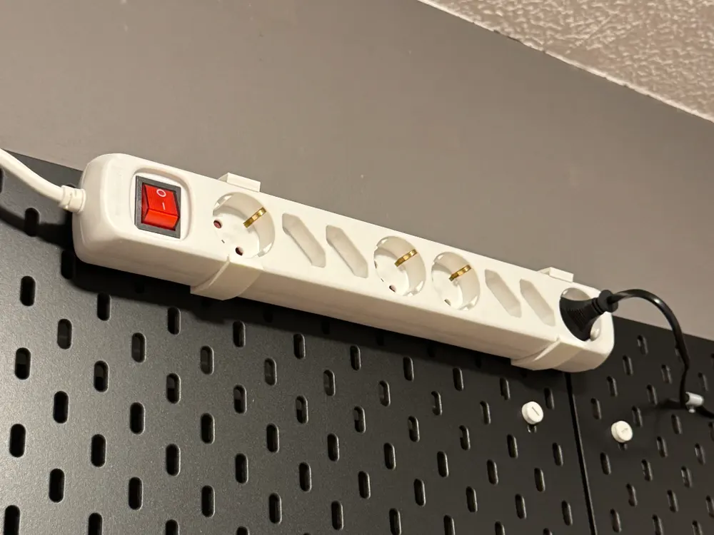 Power Strip Holder for IKEA Skadis by Louis