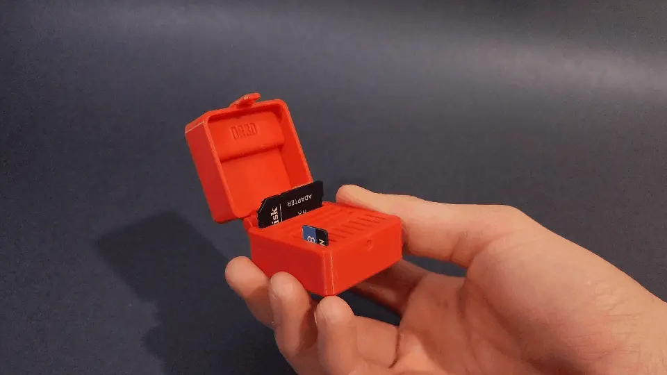 Print in Place SD Card Holder by DR3D_Prints