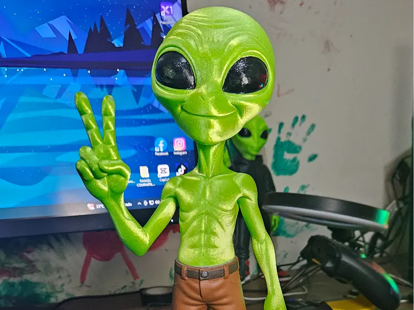 Road Alien Figure by Victor Rangel