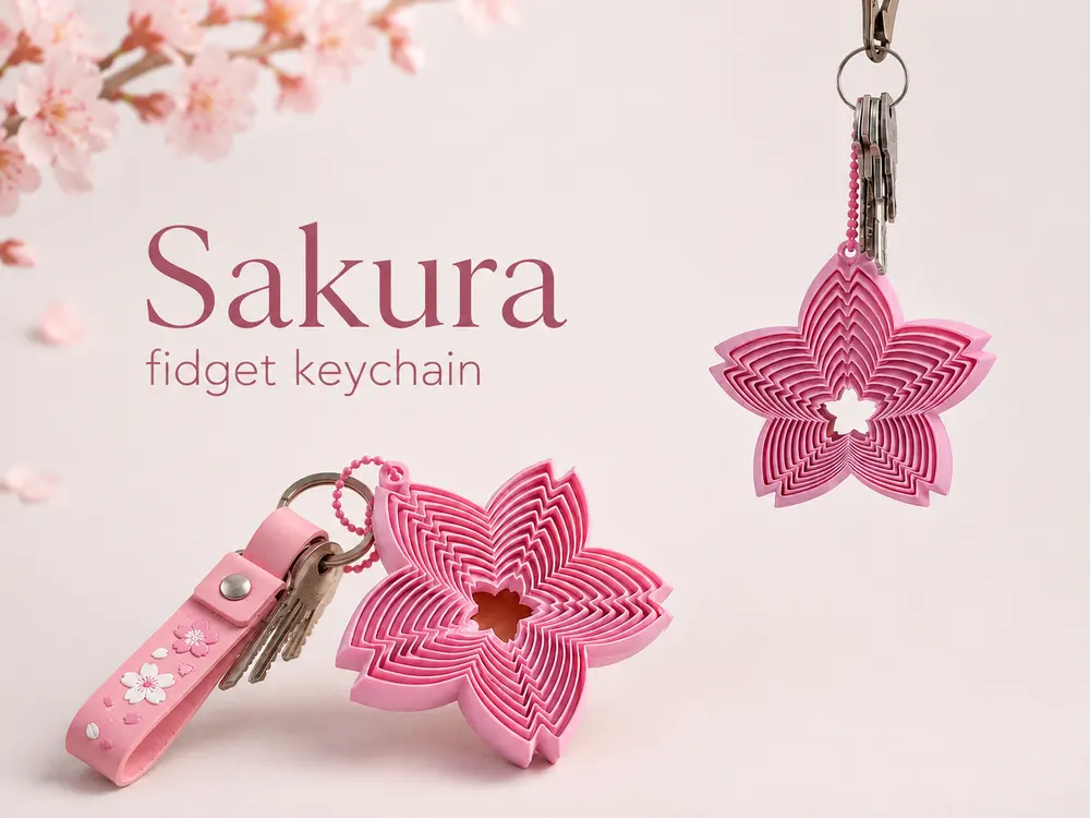 Sakura Fidget Keychain by mj.tom