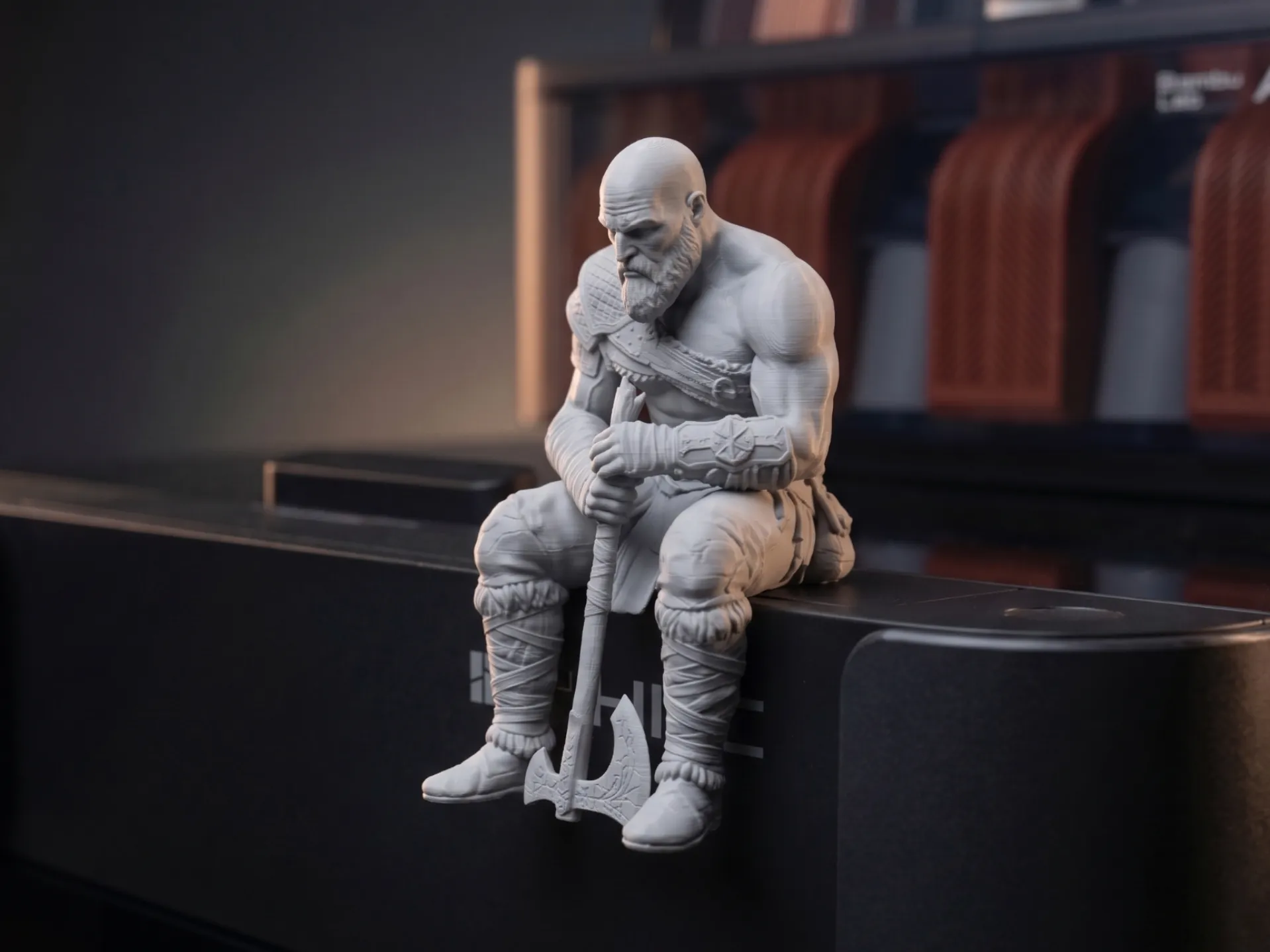 Seated Warrior with Frost Axe