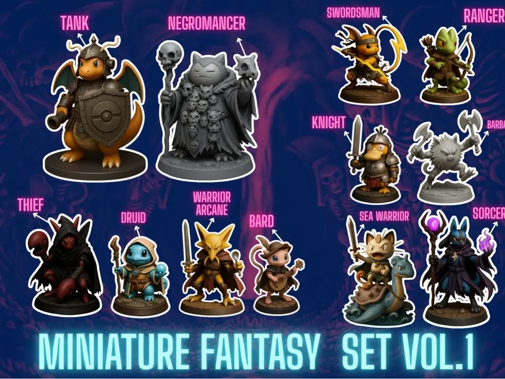 SET MINIATURE FANTASY FOR BOARDGAMES OR FUN by ShoheiX