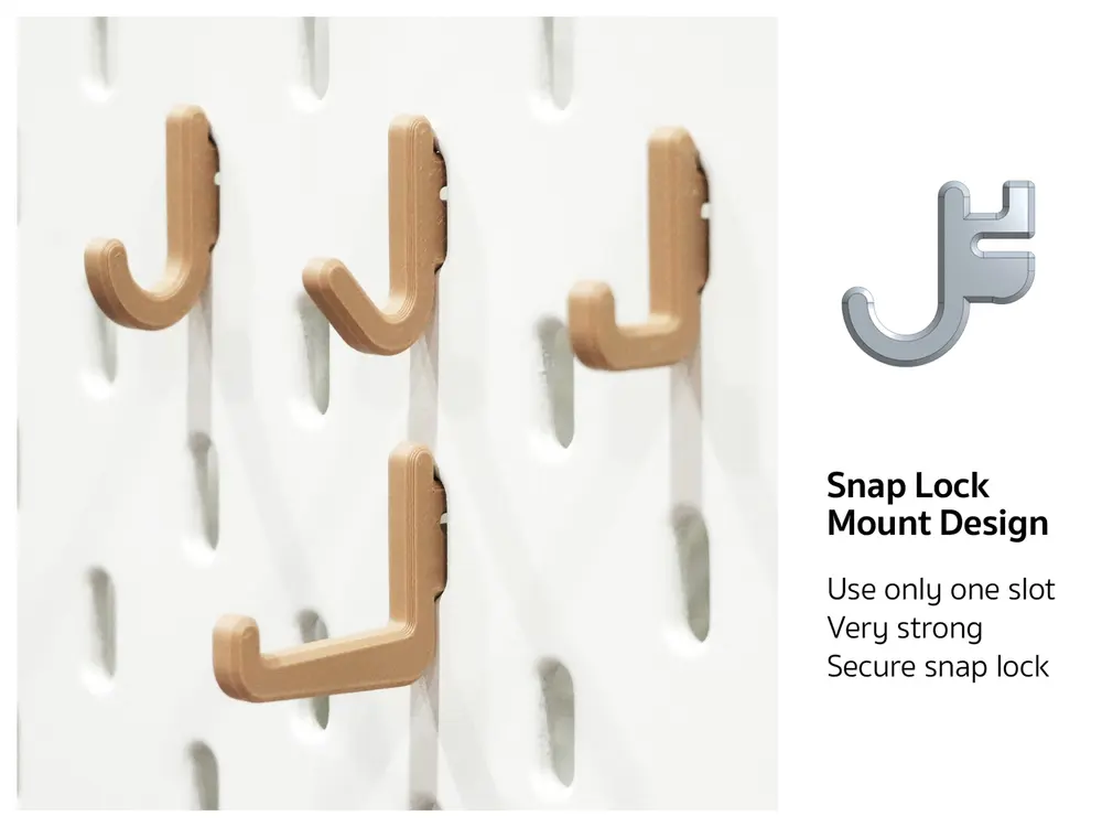 Skadis Easy Hooks by Kong 3D