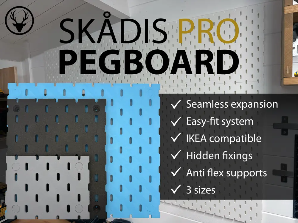 Skadis Pro Pegboard System by Stag 3D