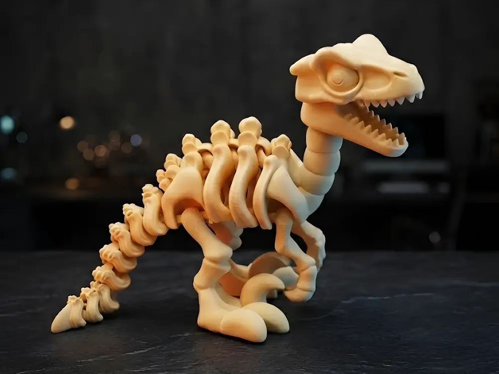 Skeletal Articulated Velociraptor by PinkyWings