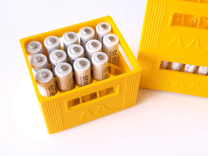Stackable Battery Crates (AA and AAA) by Dän