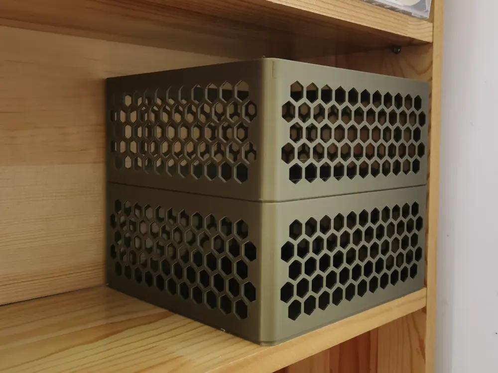 Stackable Large Square Storage Basket by zhou795