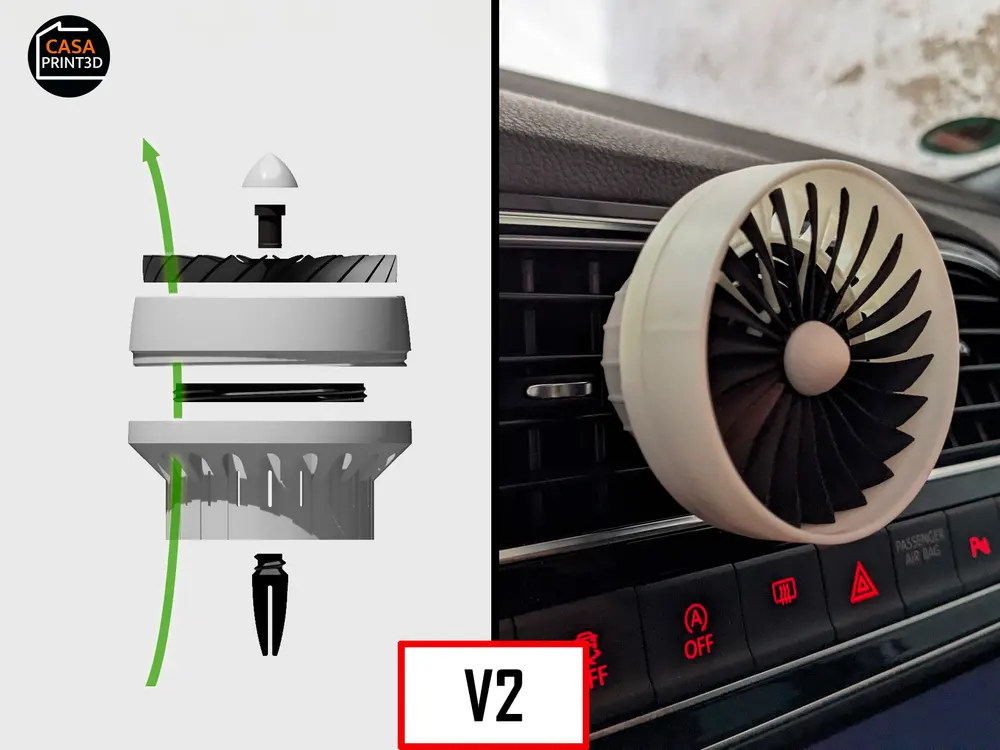Turbofan Aroma Diffuser by CasaPrint3D