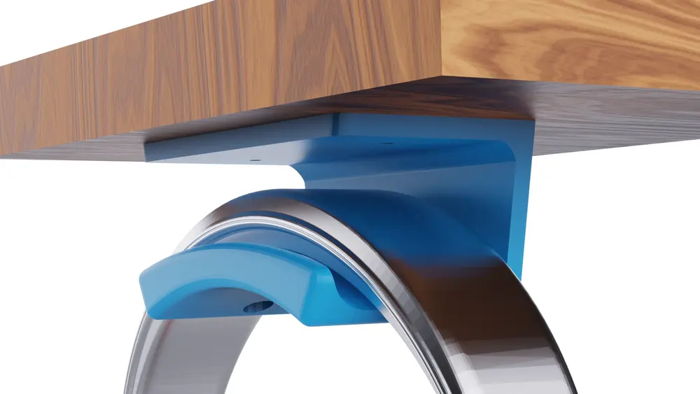 Under-Desk Headphone Hanger by extrawitz