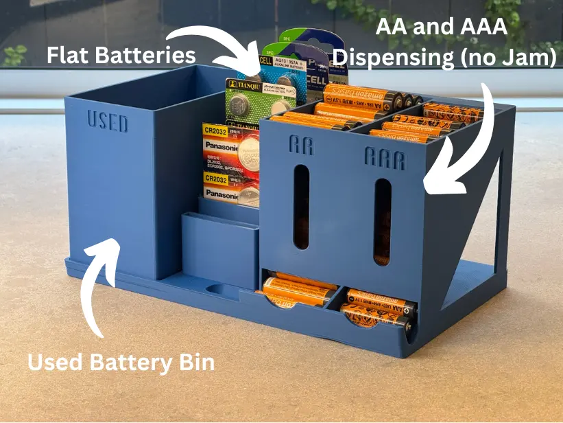 Universal Battery Dispenser & Organiser by warrenpolly