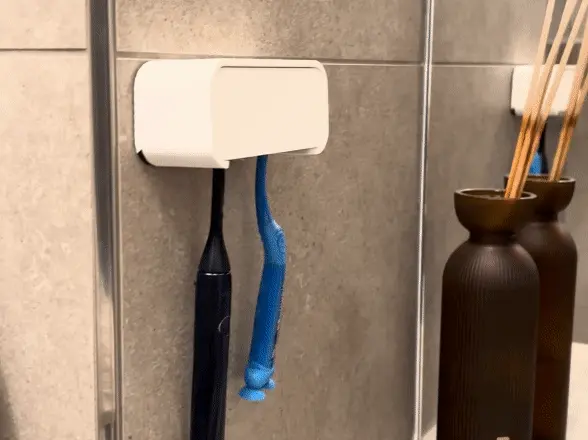 Wall Mounted Practical Toothbrush Holder by Downloaded Goods
