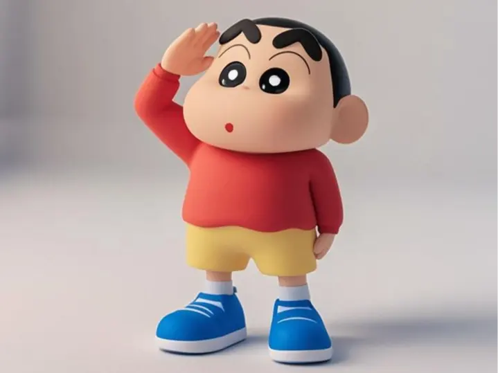 Shinchan Saluting Figure by AFei